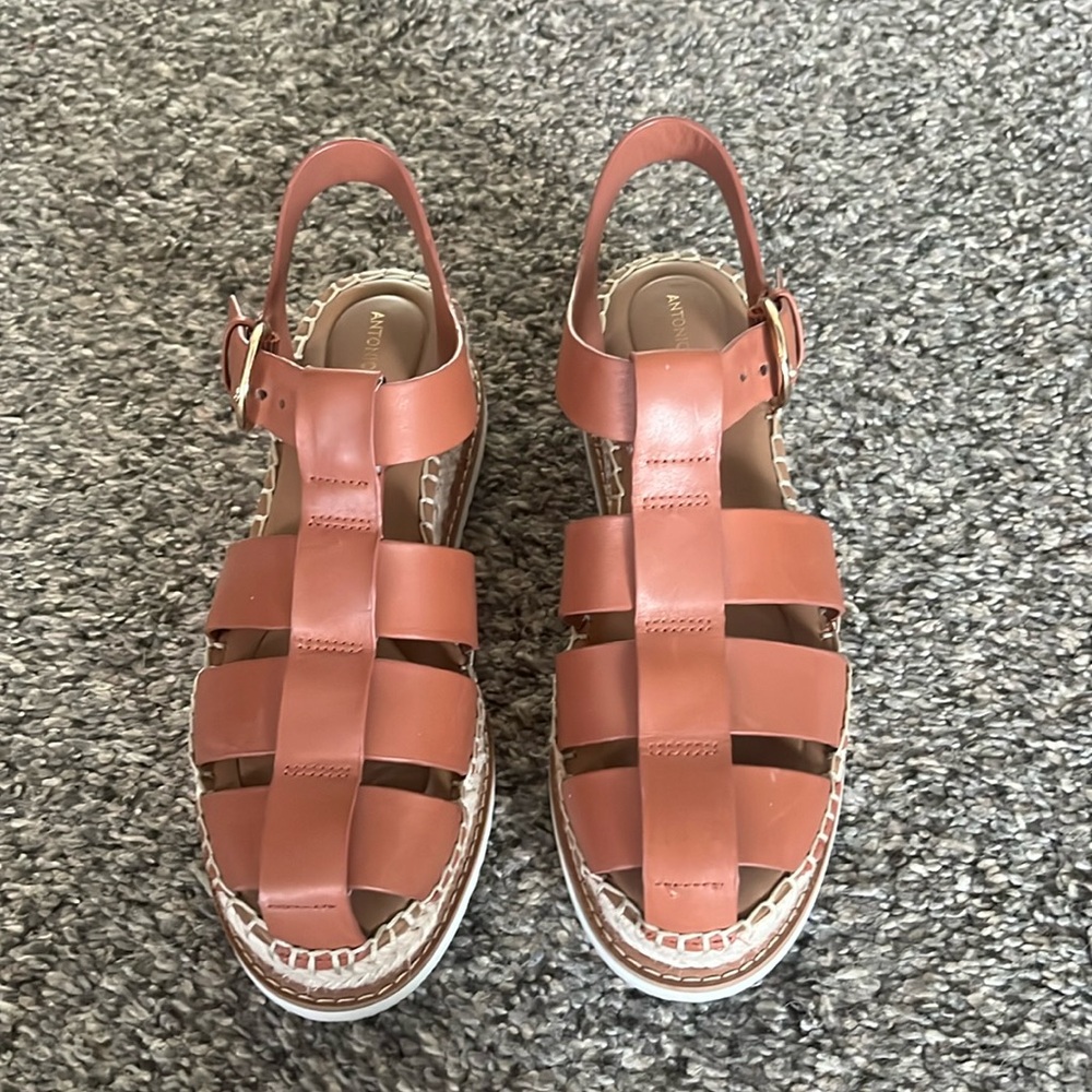 Antonio Melani Fisherman Sandals Platform Espadrilles sz 6.5